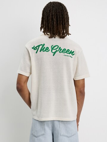 T-Shirt Pull&Bear en beige : devant