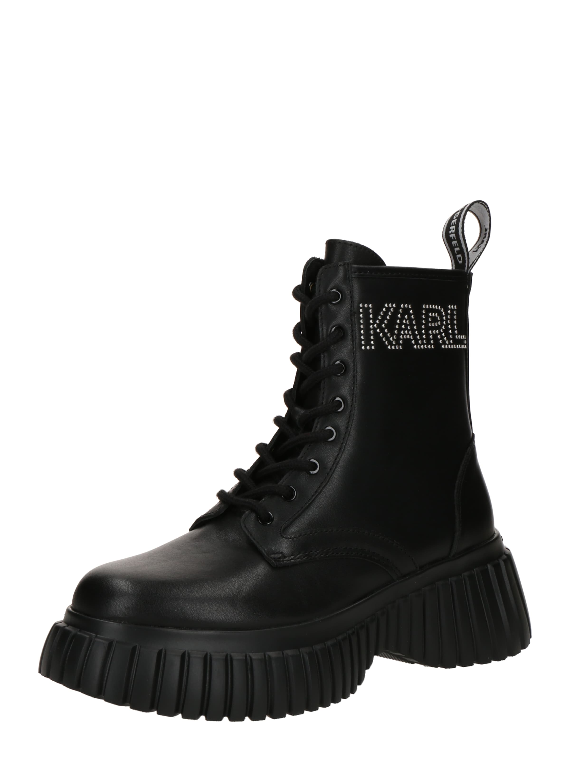 melns Karl Lagerfeld Sienamie zābaki: no priekšpuses