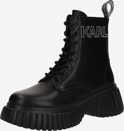 Karl Lagerfeld Bottines à lacets en noir, Vue avec produit