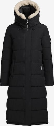 Manteau d’hiver ' DEVION TEDDY ' khujo en noir : devant