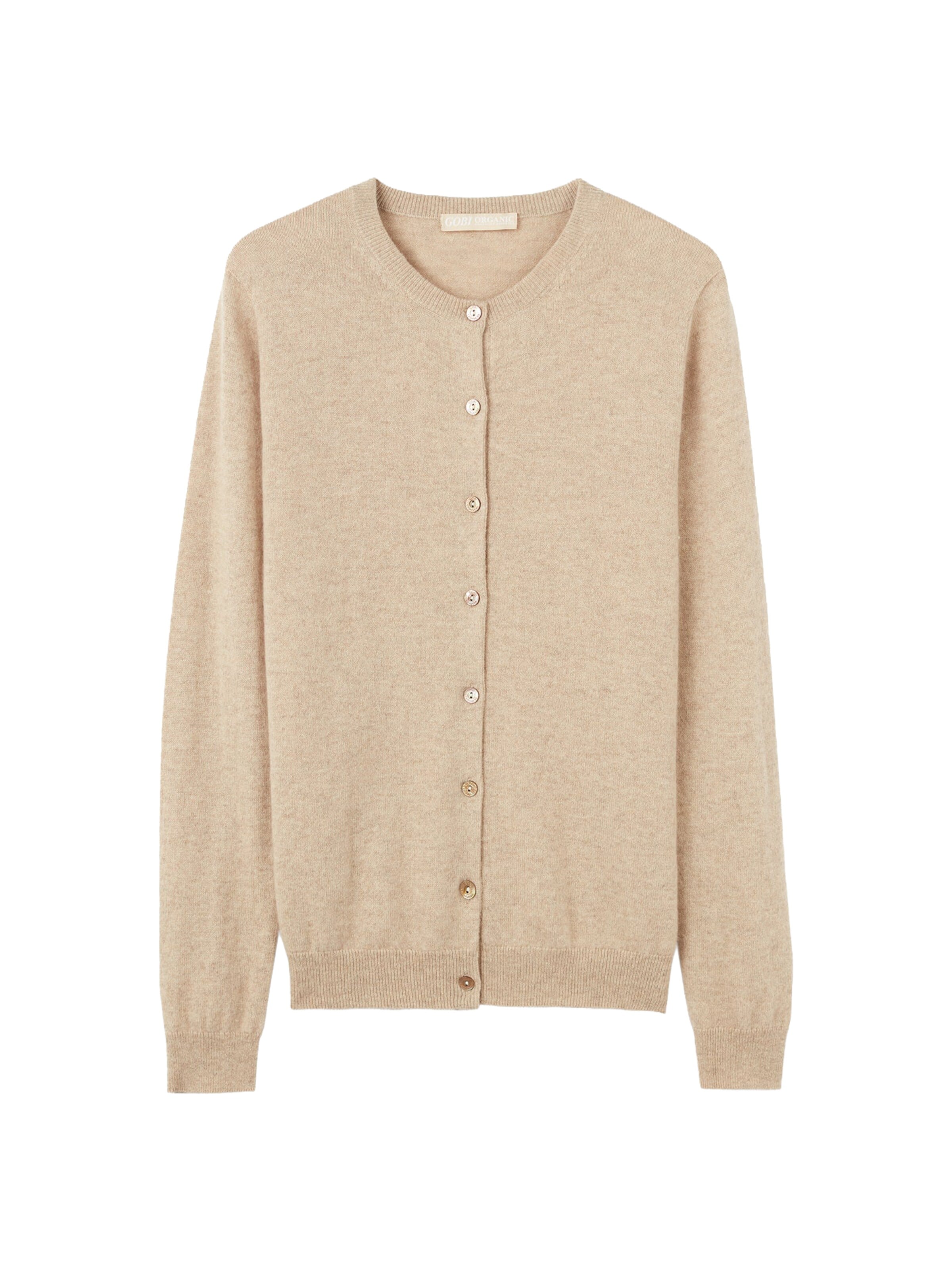 GOBI Cashmere Knit cardigan 'Essential' in Beige: front