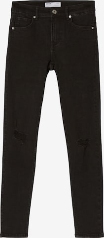 Skinny Jeans di Bershka in nero: frontale