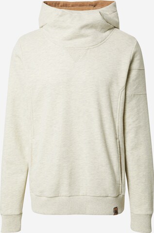 Fli Papigu Sweatshirt 'The Brave Live Forever' i hvid: forside