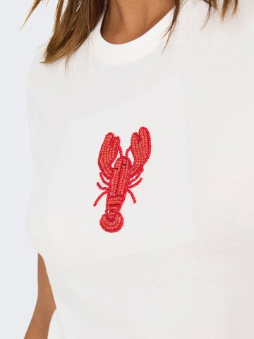 T-shirt 'ONLMARGO' ONLY en blanc