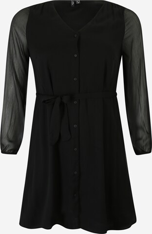 Vero Moda Curve Košilové šaty 'Kaya' – černá: přední strana