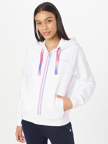 Champion Authentic Athletic Apparel Sweatjacke in Weiß: predná strana