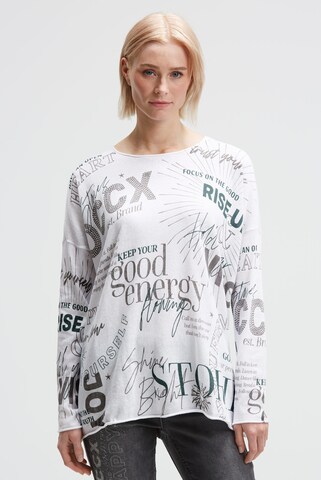 Soccx Oversized Sweater in White: front