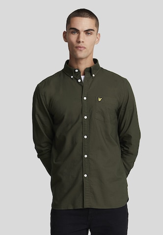 Lyle & Scott Regular fit Overhemd in Groen: voorkant