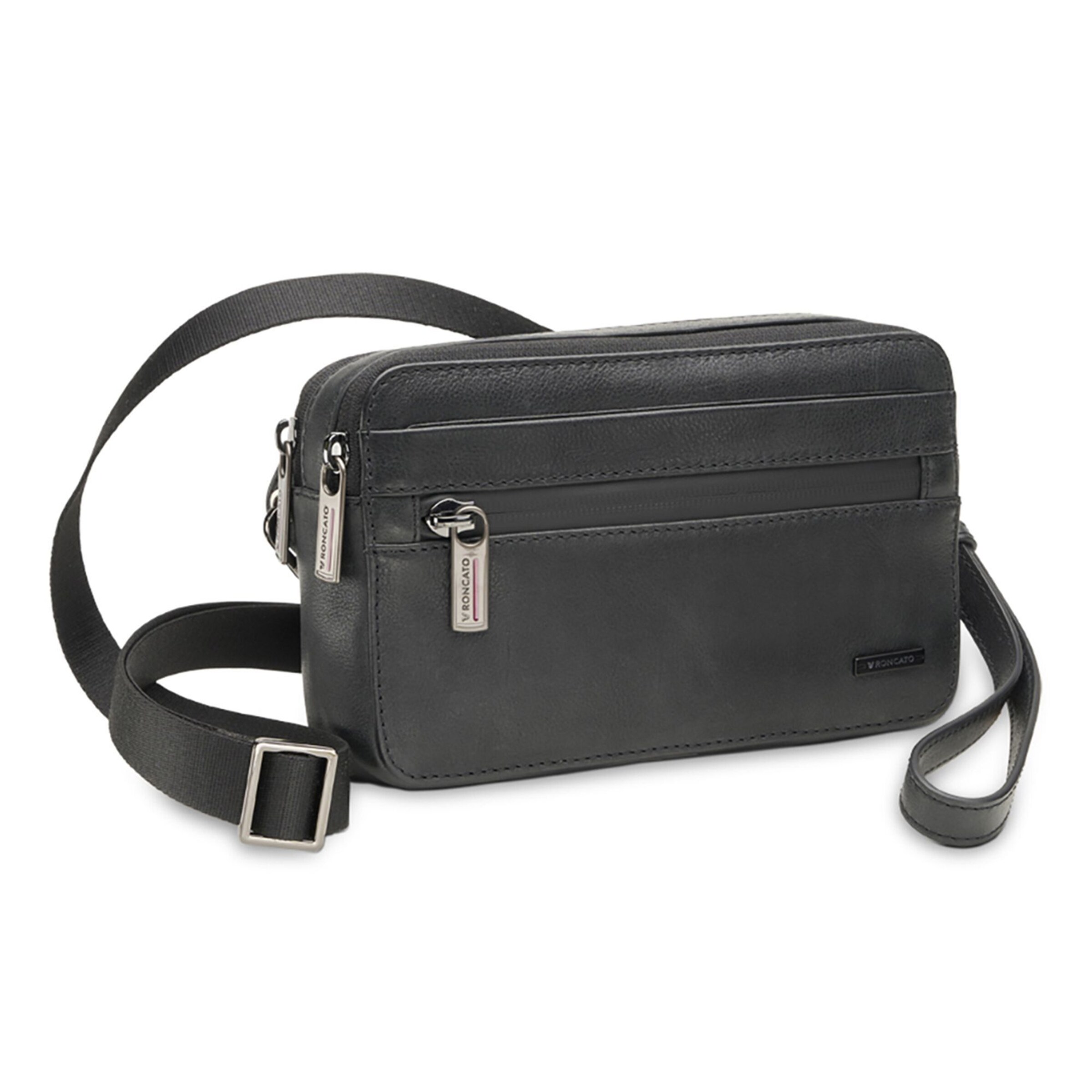 Roncato Umhängetasche 'Detroit' in Schwarz: Vorderseite