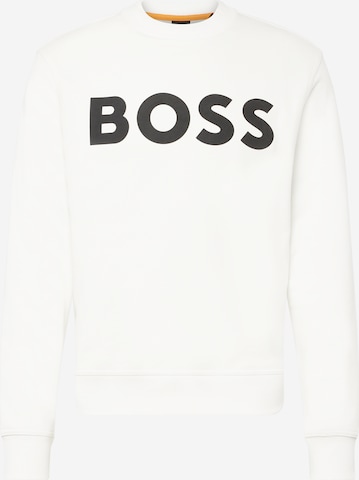 BOSS OrangeSweater majica 'WeBasic' - bijela boja: prednji dio