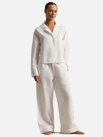 Pyjama ' Summer Linen ' Polo Ralph Lauren en blanc : devant