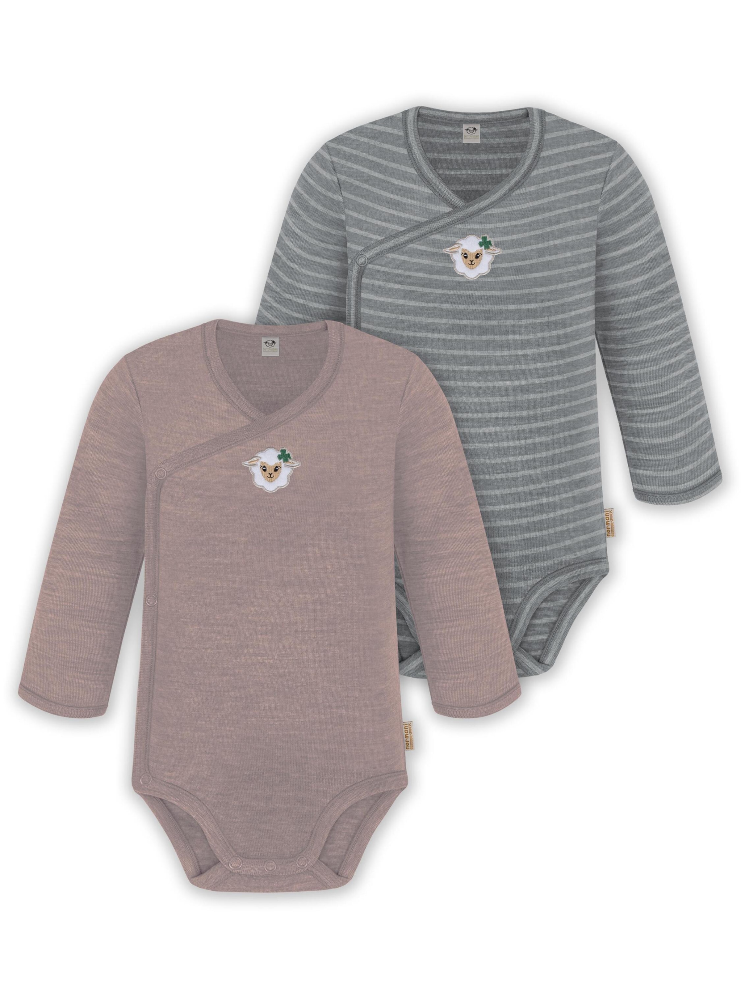 Barboteuse / body 'Kaitaia' normani en gris : devant