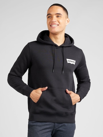 LEVI'S ® Sweatshirt 'Standard Graphic Hoodie' i svart: framsida