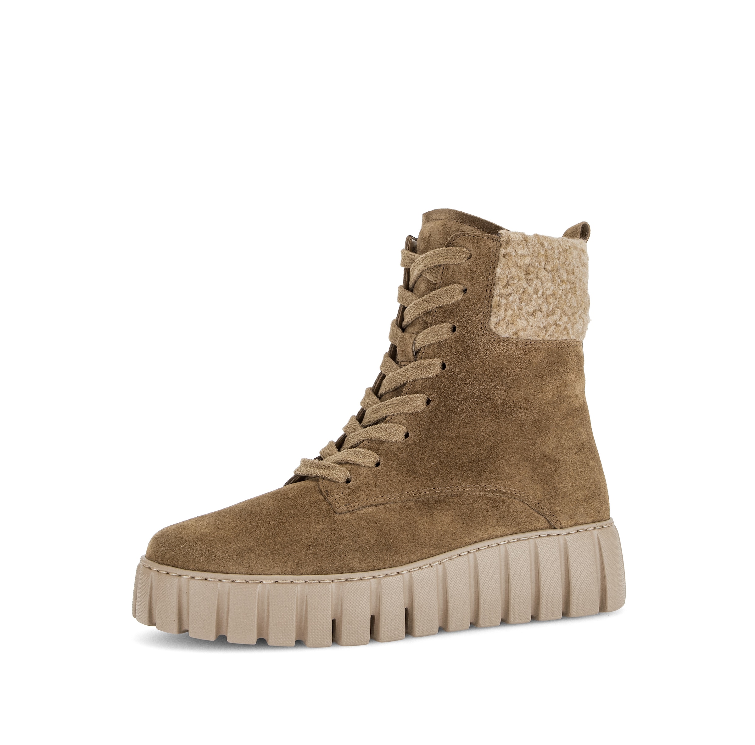 GABOR Lace-Up Ankle Boots in Brown: front