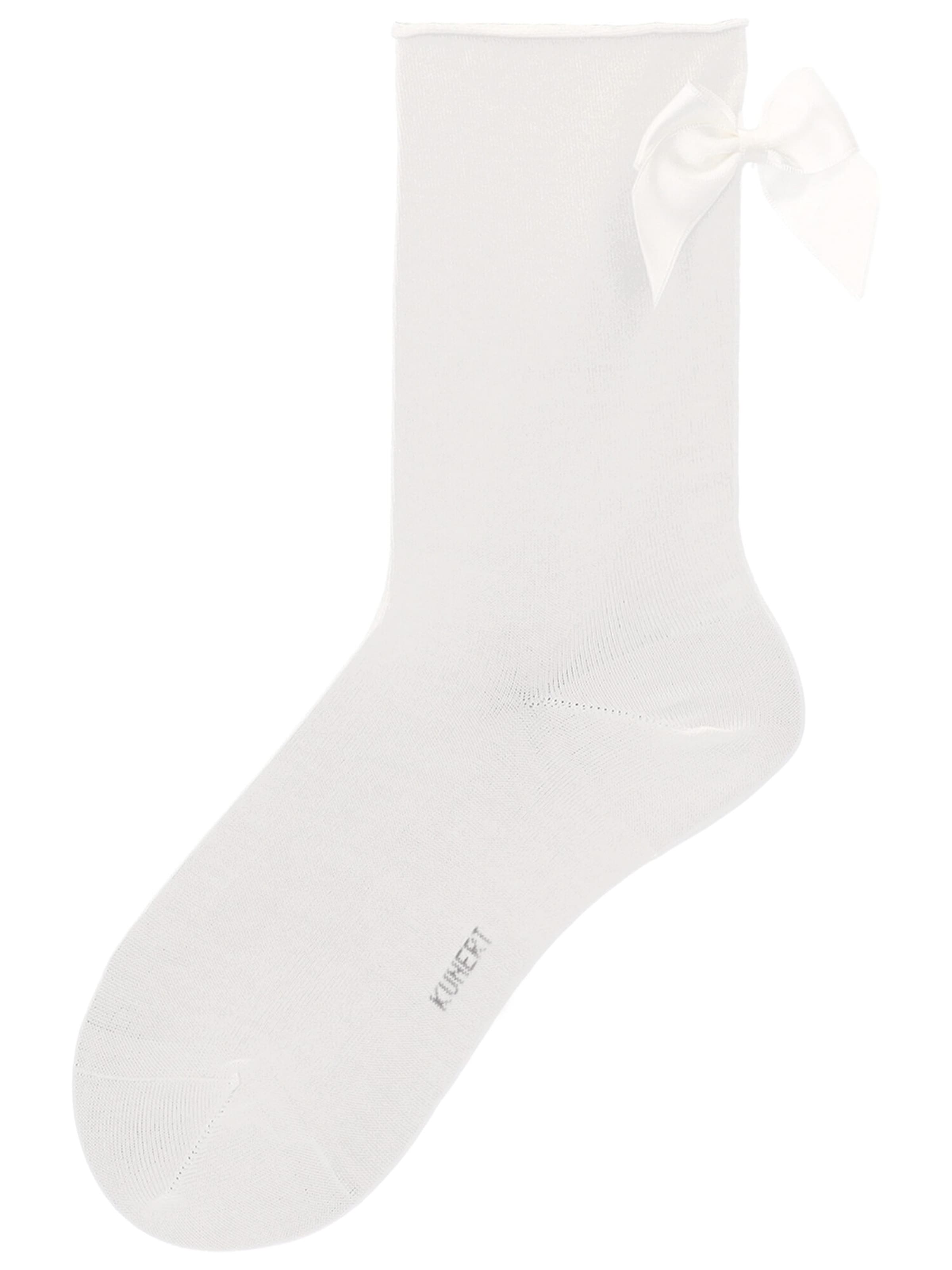 KUNERT Socks 'Ribbon Love' in White: front