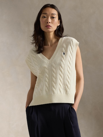 Pull-over Polo Ralph Lauren en beige : devant