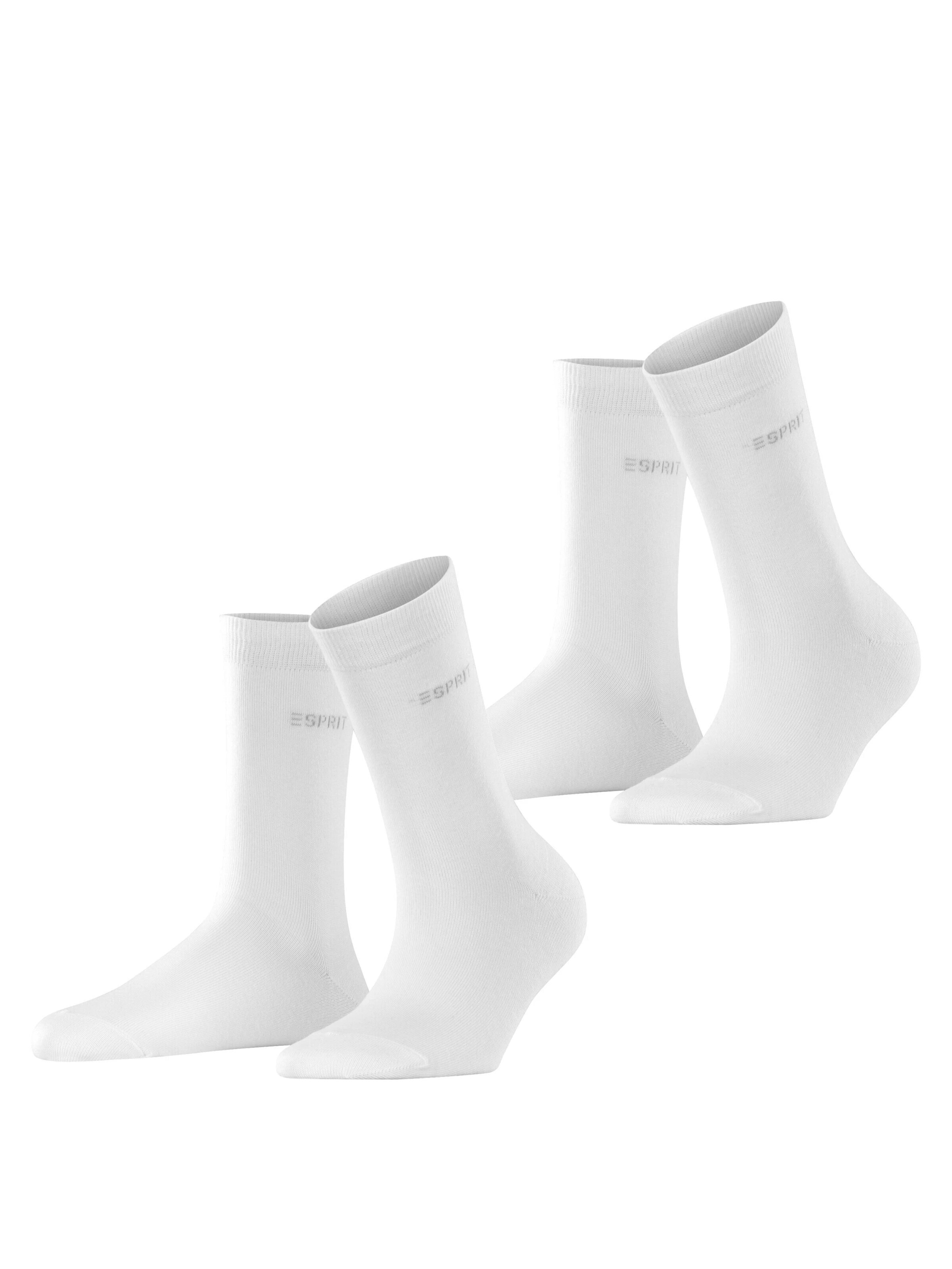 ESPRIT Socken 'Uni 2-Pack'‌ in Weiß: Vorderseite