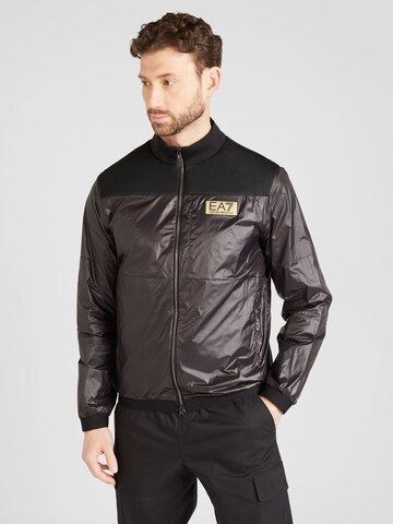 EA7 Emporio Armani Prehodna jakna | črna barva: sprednja stran