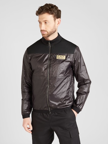 melns EA7 Emporio Armani Starpsezonu jaka: no priekšpuses