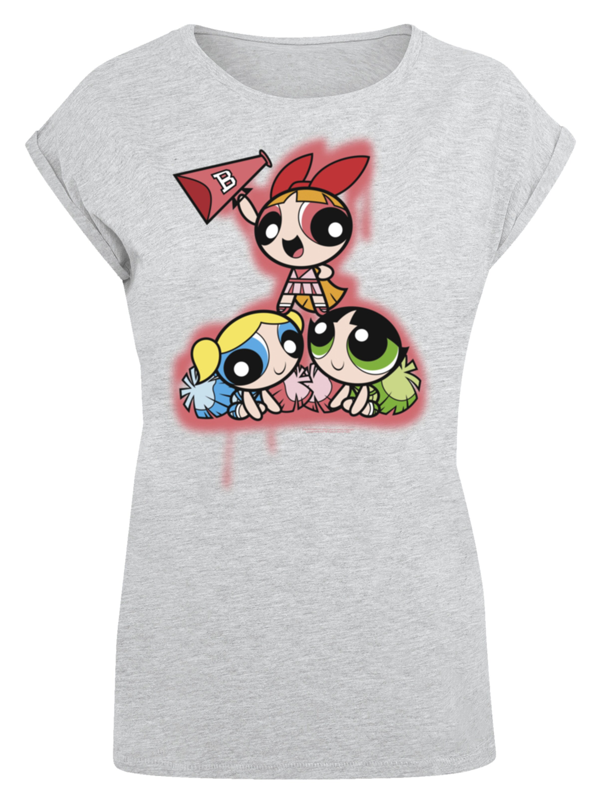 T-shirt 'Powerpuff Girls Cheerleaders' F4NT4STIC en gris : devant
