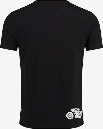 Key Largo Skjorte 'OREGON TRAIL' i svart