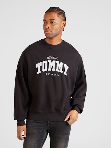 Sweat-shirt Tommy Jeans en noir : devant