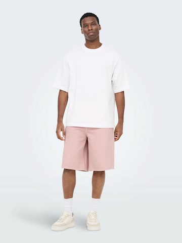 Only & Sons Loosefit Jeans 'ONSCARL' in Roze
