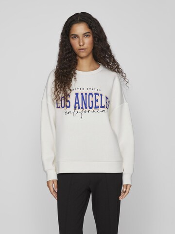 Sweat-shirt VILA en blanc : devant