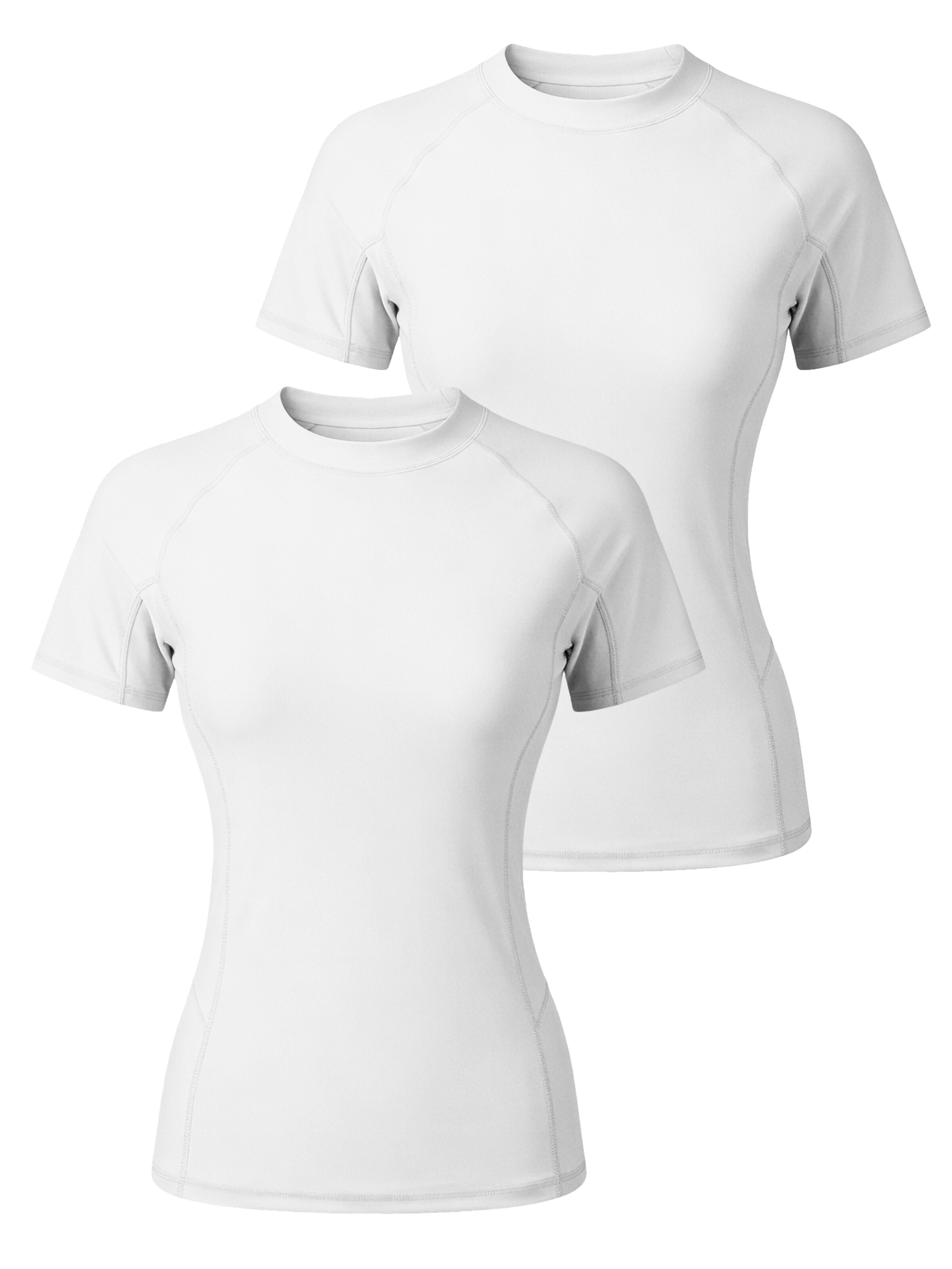 MEETWEE Haut de tankini en L en blanc, Vue avec produit
