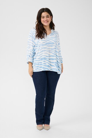 KAFFE CURVE Blouse 'Edina' in Blue
