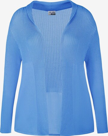 ze-ze Gebreid vest 'Florian 723' in Blauw: voorkant