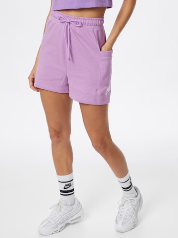 Nike Sportswear Regularen Hlače | vijolična barva: sprednja stran