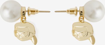 Boucles d'oreilles Karl Lagerfeld en or : devant