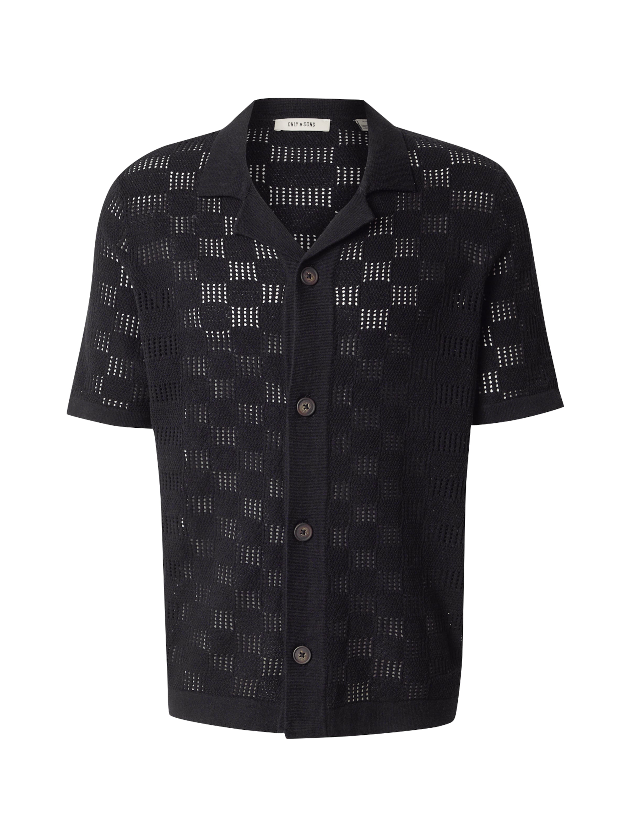 Only &amp; Sons Strickjacke &#x27;ONSMICK&#x27; in Schwarz: Vorderseite