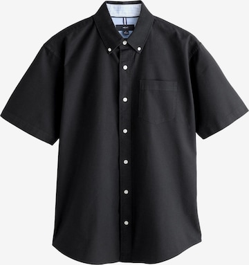 NextRegular Fit Košulja - crna boja: prednji dio