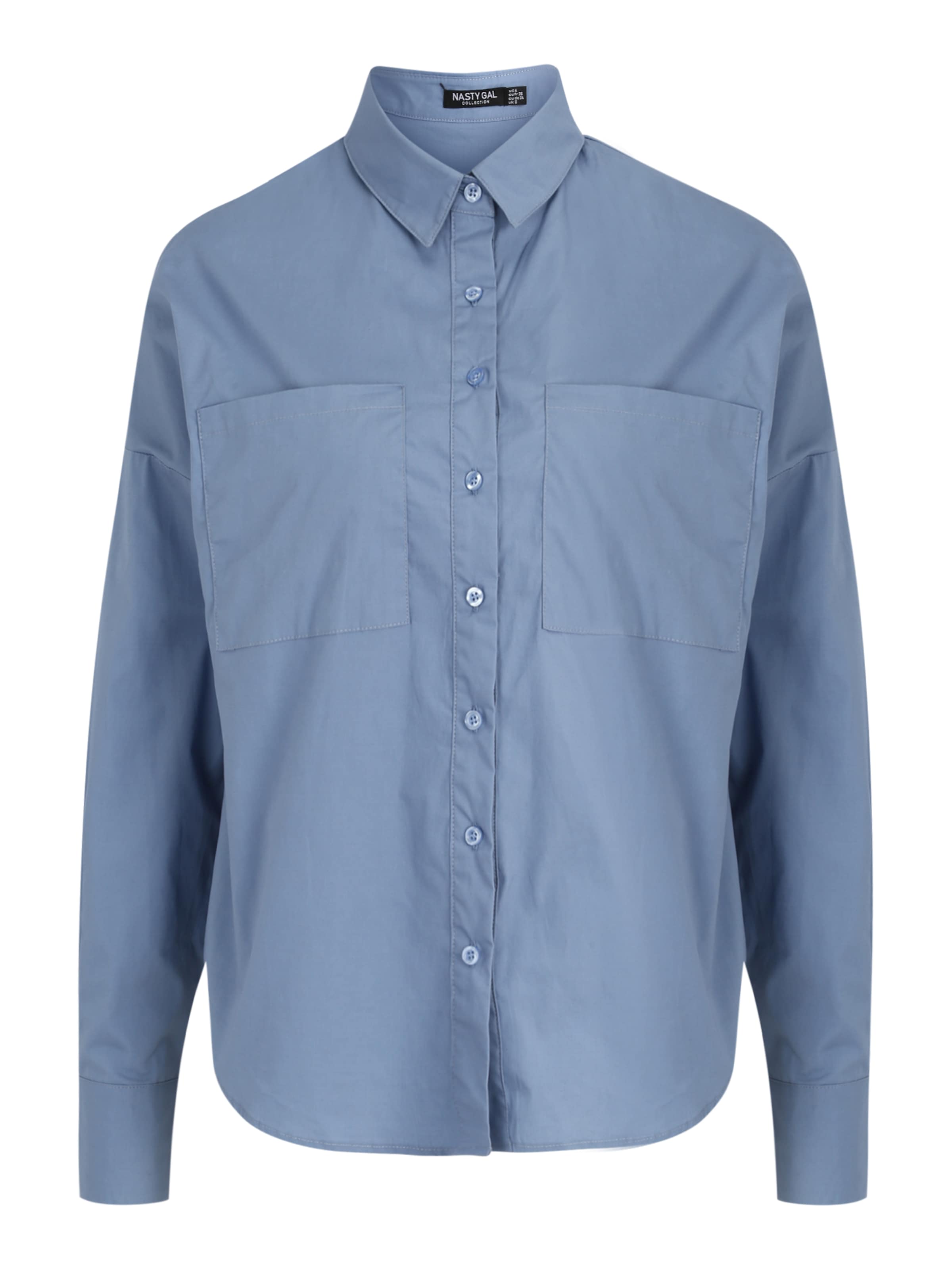 Nasty Gal Petite Blouse in Blue: front