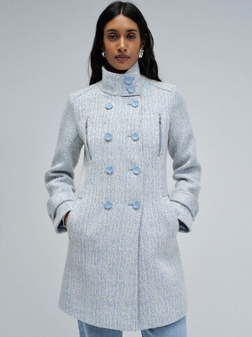 Salsa Jeans Winter Jacket 'Grace Long Woolen Coat' in Blue