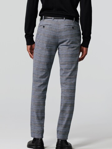 MEYER Regular Chino 'Prince of Wales' in Blauw