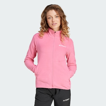 ADIDAS TERREX - Chaqueta polar funcional en rosa: frente
