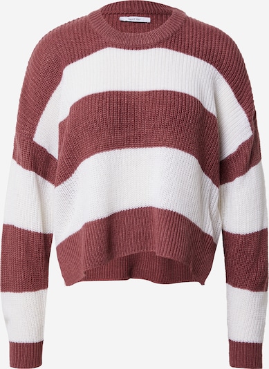 ABOUT YOU Sweater 'Thassia' in Wine red / White, Item view