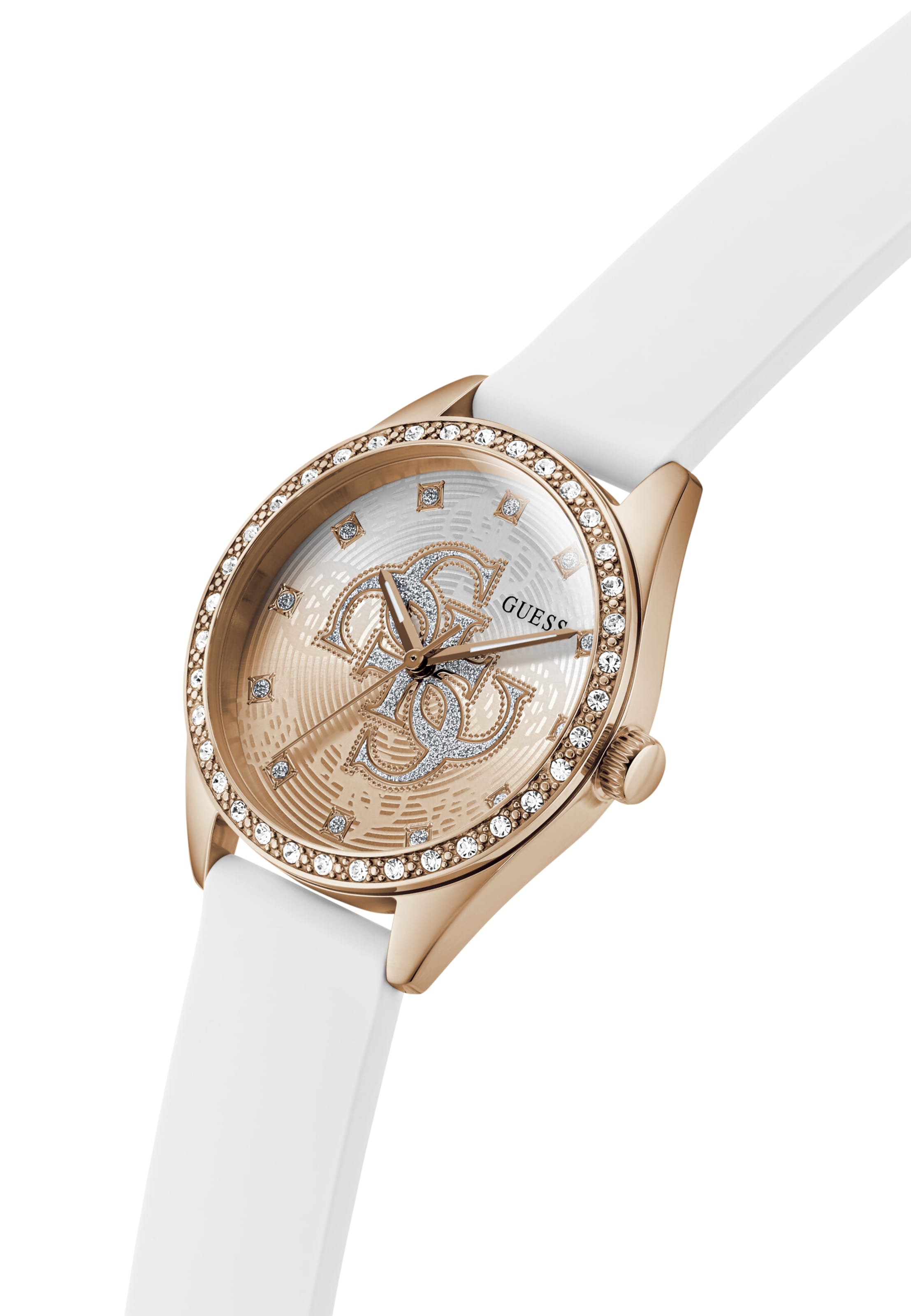 GUESS Analog watch 'AVA' in White