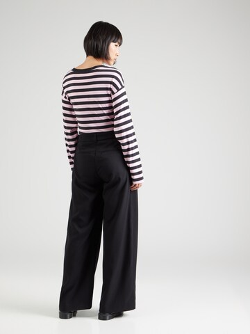 WEEKDAY Wide leg Bandplooibroek 'Dara' in Zwart