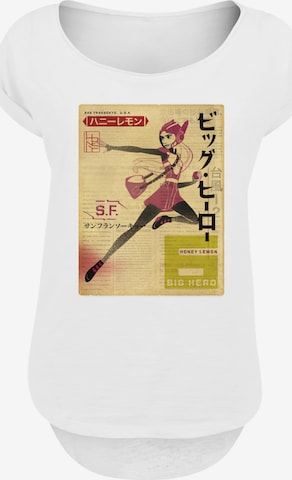 T-shirt 'Big Hero 6 Honey Lemon Newspaper' F4NT4STIC en blanc : devant