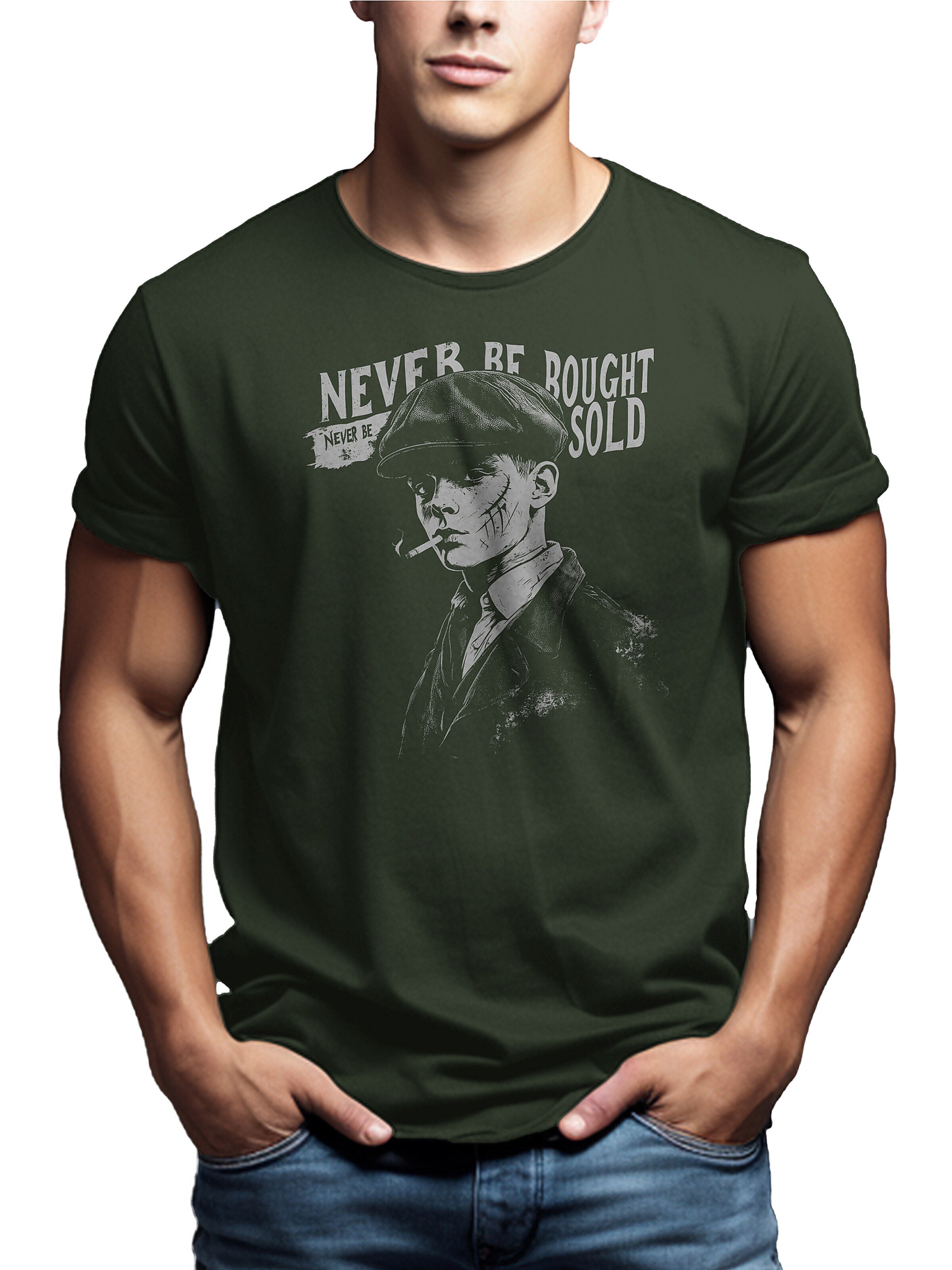 MAKAYA Shirt 'Never Be Bought' in Green