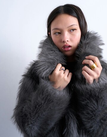 TOPSHOP Демисезонная куртка 'JULIAN' в Серый