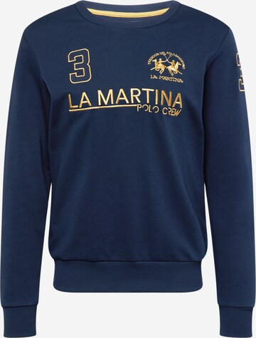 La Martina Sweatshirt in Blauw: voorkant
