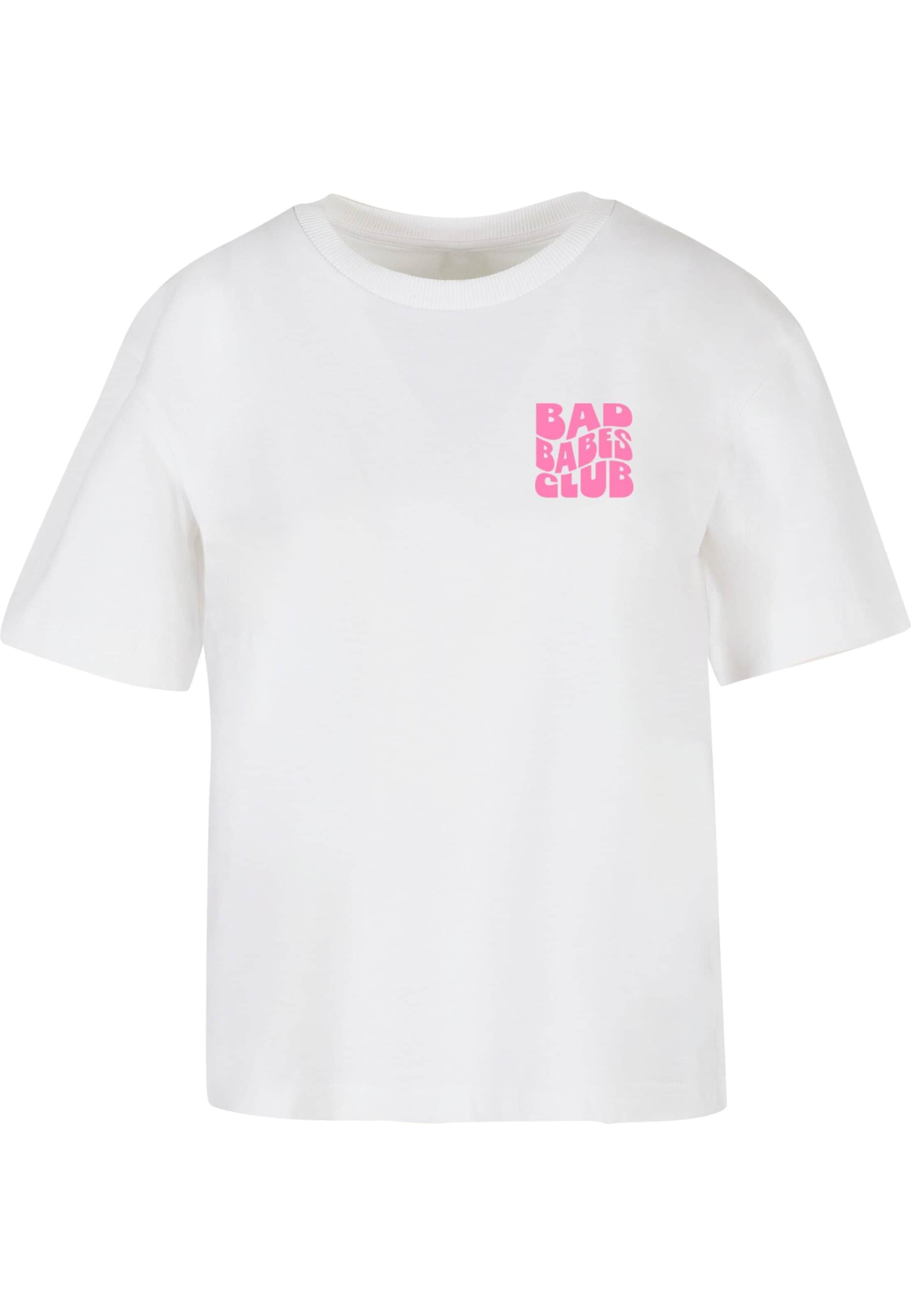 Mister Tee Μπλουζάκι 'Bad Babes Club' σε λευκό: μπροστά