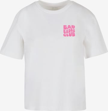 Mister Tee Paita 'Bad Babes Club' värissä valkoinen: etupuoli