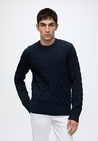 SELECTED - Jersey 'SLMCARLOS' en azul: frente