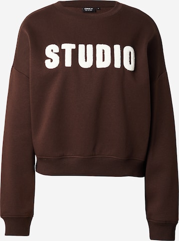 ONLY Sweatshirt 'ONLSWEAT' in Brown: front